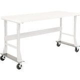 Global Industrial Caster Base Set For Flared Leg 48 To 72W X 30 & 36D Workbench Gray