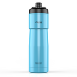 Clean Bottle Insulated Bike Water Bottle, 23 oz, Black, Easy Clean Nozzle, Squeeze Design, Model SPT23001