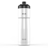 Clean Bottle Insulated Bike Water Bottle, 23 oz, Black, Easy Clean Nozzle, Squeeze Design, Model SPT23001