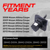 Nissan Altima Coupe (2008-2013) OEM Replacement Backup Camera OE Part # 28442-JB100, 28442-ZX50A, 28442-ZX51A