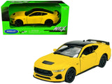 2024 Ford Mustang GT 5.0 Yellow with Black Top NEX Models Series 1/25 Diecast Model Car by Welly