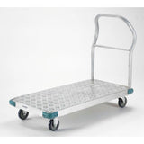 Global Industrial Aluminum Diamond Deck Platform Truck 48X30 1000 Lb. Cap. 5 Poly Casters