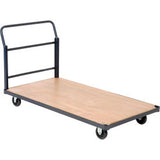 Global Industrial Steel Bound Wood Deck Platform Truck 60X30 1000 Lb. Capacity 5 Poly Casters
