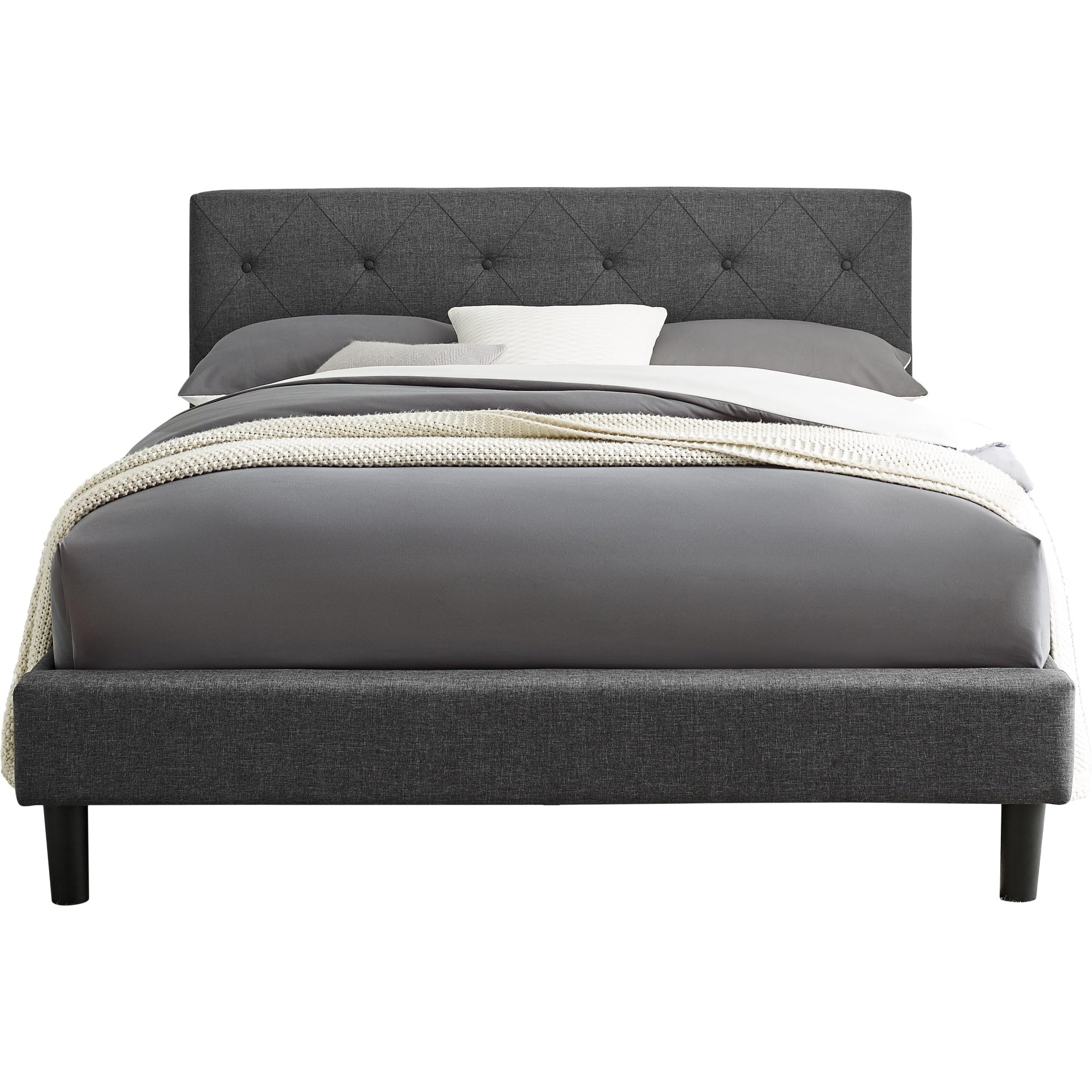 Monticello Platform Bed, Queen, Gray