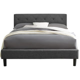 Monticello Platform Bed, Queen, Gray