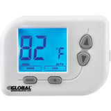 Global Industrial® Programmable Thermostat Heat Cool Off Mode 5-1-1 Programmable