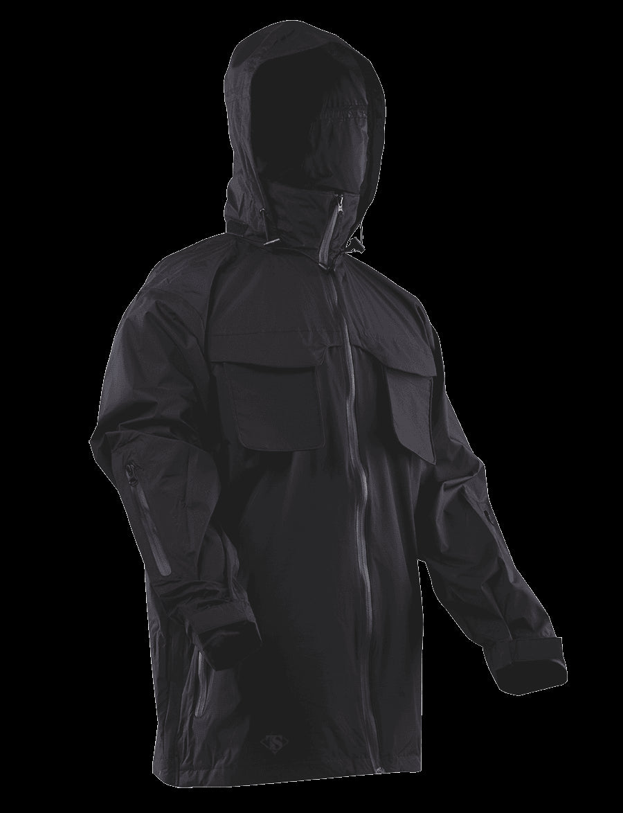 All Season Rain Parka,Black, Mens, 100% Tactical Nylon, 5Xlr