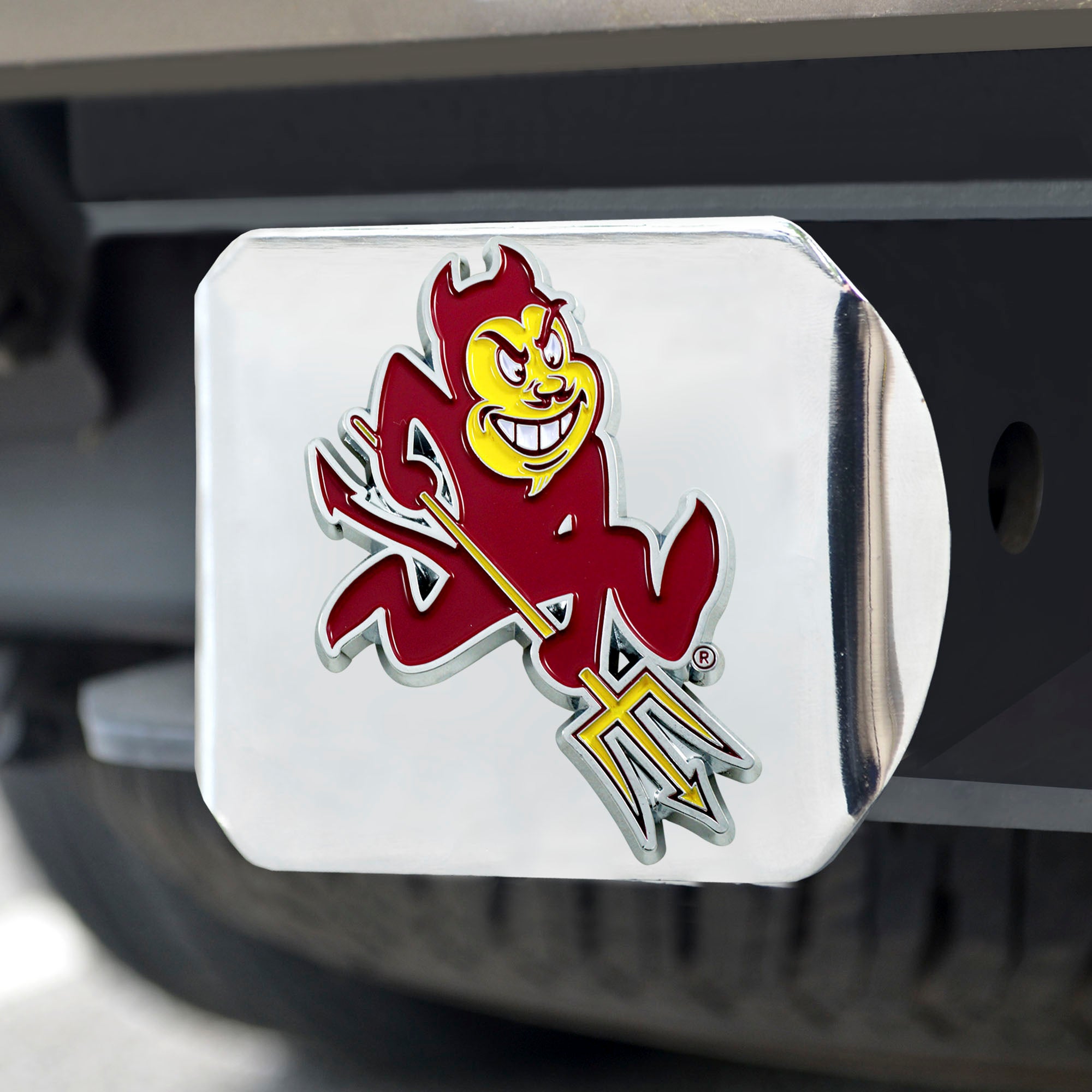 Arizona State University Color Hitch - Chrome 3.4X4