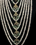 BR498 Insia bridal jadavi lacha satlada set in emeralds , ( READY TO SHIP )