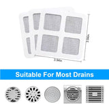 25-Pack: 3.94 x 3.94" Disposable Floor Drain Sticker Hair Catcher