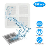 25-Pack: 3.94 x 3.94" Disposable Floor Drain Sticker Hair Catcher