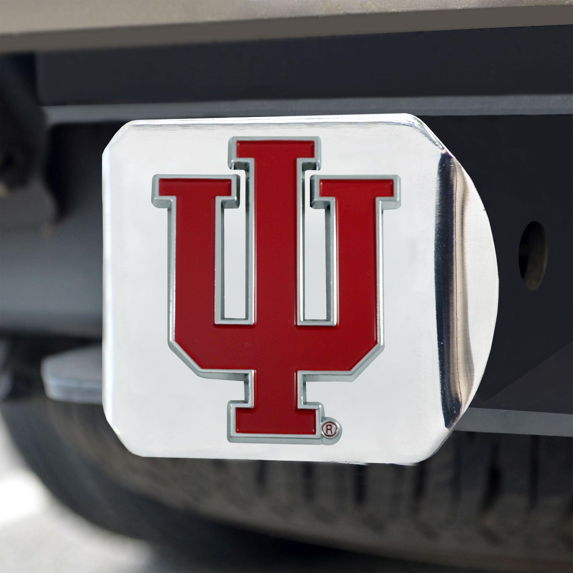 Indiana University Color Hitch - Chrome 3.4X4