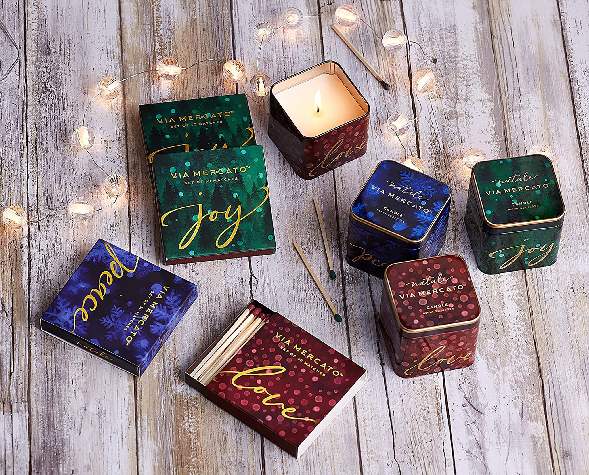 European Soaps Vm Natale Square Candle - Peace