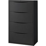 Interion® 4 Drawer Premium Lateral File Cabinet Letter & Legal Size 30W X 18D X 52H Black