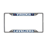 Virginia Cavaliers Chrome Metal License Plate Frame, 6.25In X 12.25In