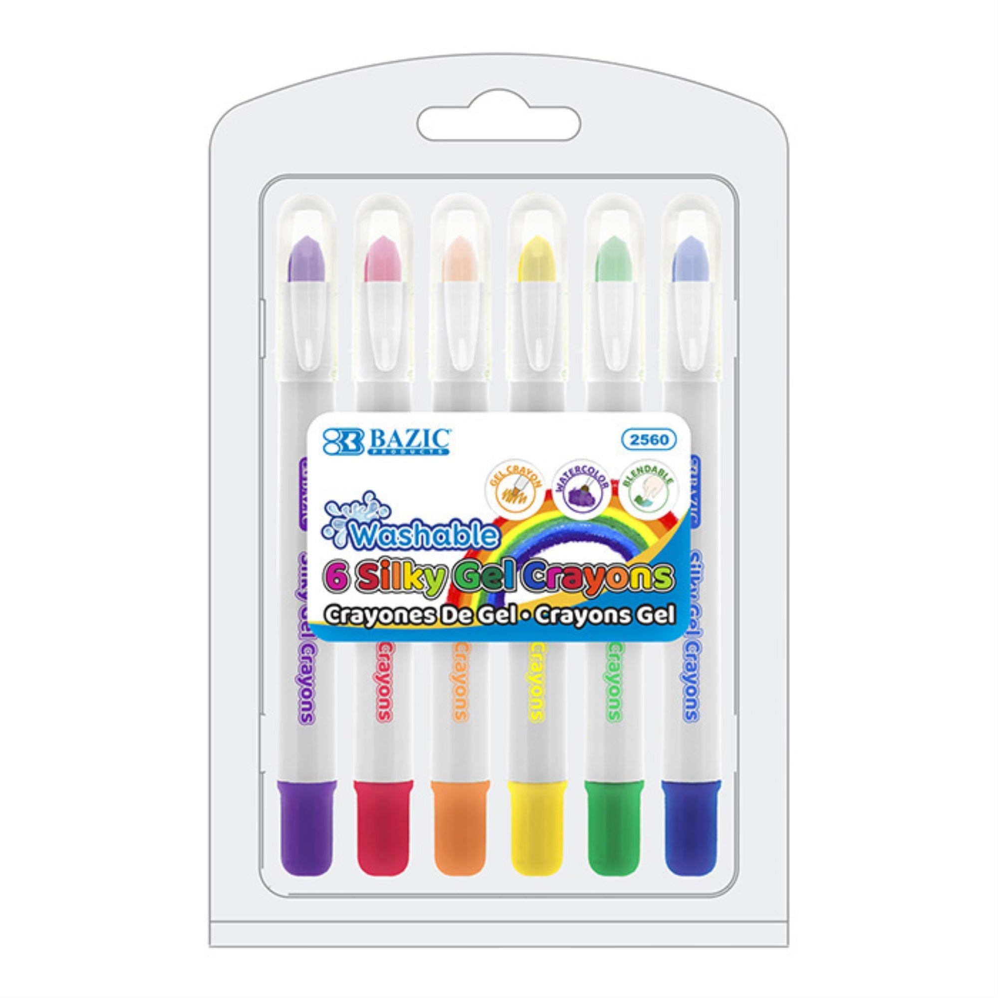 Bazic 6 Color Silky Gel Crayons / Box Qty - 24