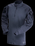 1/4 Zip Combat Shirt, Long Sleeve, Navy , Mens, Poly Cotton, 2Xll