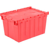 Global Industrial Plastic Attached Lid Shipping & Storage Tote 21-7/8X15-1/4X12-7/8 Red