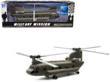 Boeing CH47 Chinook Aircraft United States Army Olive Drab Military Mission Series 1/60 Diecast Model by New Ray