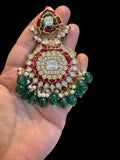 Subah long meenakari Rani haar with earrings ( READY TO SHIP )
