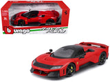 Ferrari F80 Red with Black Top Race + Play Series 1/24 Diecast Model Car by Bburago
