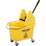 Global Industrial Mop Bucket And Wringer Combo 38 Qt. Down Press Yellow