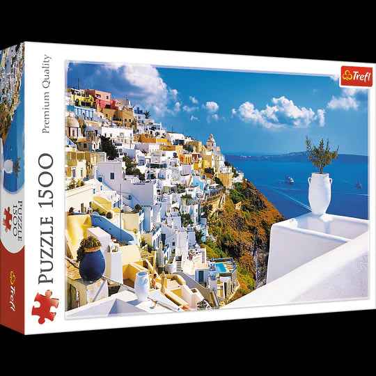 Trefl 1500 Piece Jigsaw Puzzle Santorini, Greece, Multicolor