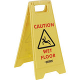 Global Industrial Floor Sign 2 Sided - Caution Wet Floor