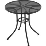 Global Industrial 30 Round Outdoor Cafe Table Steel Mesh Black