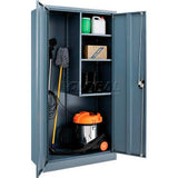 Global Industrial Janitorial Cabinet 36W X 18D X 72H Assembled Gray