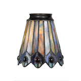 4W Tiffany Jeweled Peacock Fan Light Shade