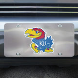 Kansas Jayhawks 3D Stainless Steel License Plate