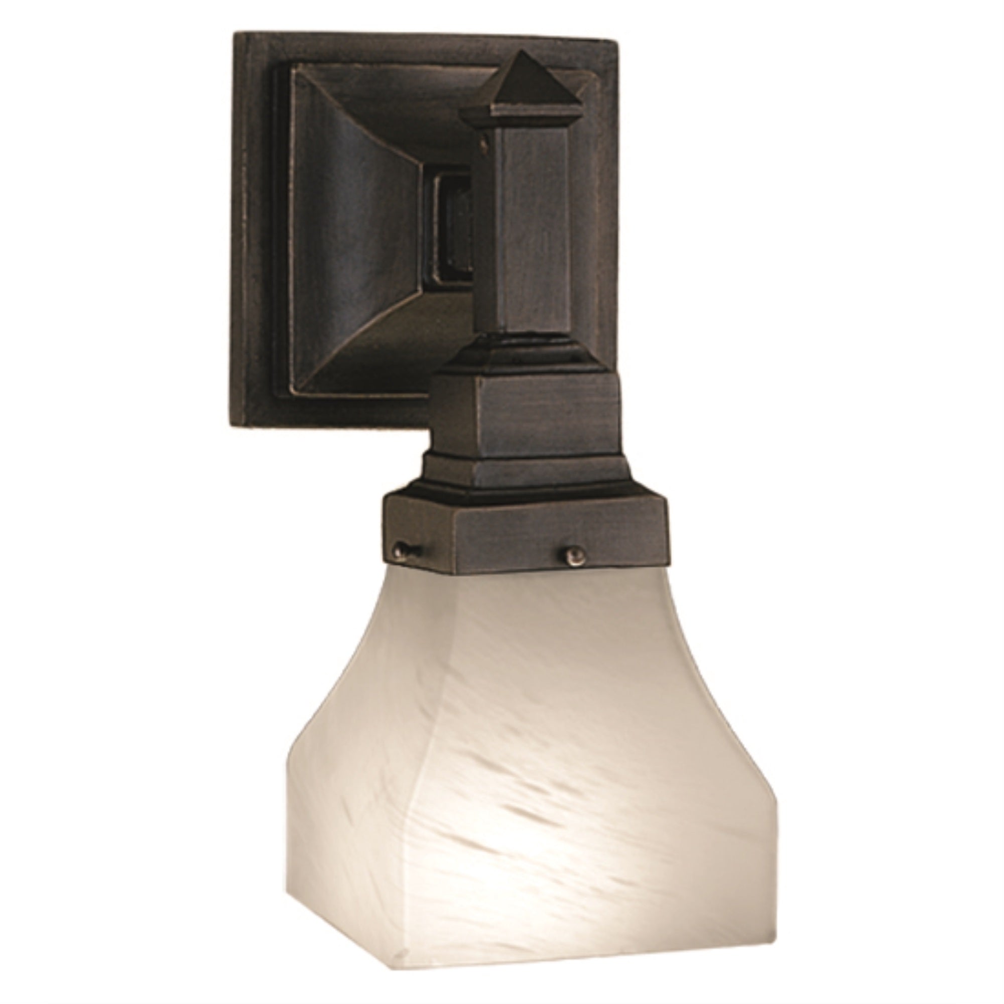 5W Bungalow White Alabaster Swirl Wall Sconce