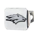 Nevada Wolfpack Chrome Metal Hitch Cover With Chrome Metal 3D Emblem