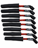 Granatelli GM LS & LT 0-Ohm 8" Red High-Temp Spark Plug Wires w/ Black Kevlar Boots – 28-1811HTRB