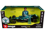 Aston Martin AMR25 #14 Fernando Alonso Aramco Formula One F1 World Championship (2025) with Driver Figure 1/24 Diecast Model