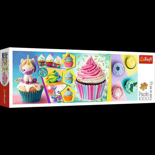 Trefl 1000 Piece Panorama Jigsaw Puzzles, Colourful Cupcakes