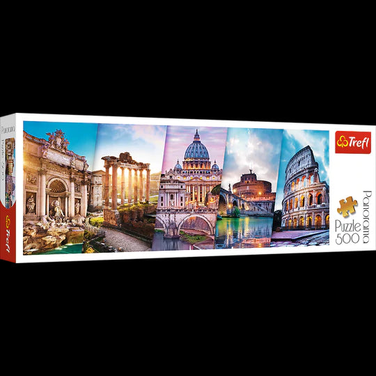 Trefl 500 Piece Panorama Jigsaw Puzzle, Traveling To Italy, Multicolor