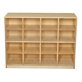 Childcraft Cubby Unit, 16 Assorted Color Trays, 38-3/8 X 13 X 30 Inches
