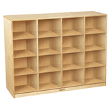 Childcraft Cubby Unit, 16 Assorted Color Trays, 38-3/8 X 13 X 30 Inches
