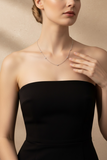 AC Gold Plated Necklace with Colored Zircon Gemstone