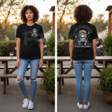 Vintage Skeleton Coffee Mom T-Shirt - Feral and Unhinged Moms Club Grunge Tee, Premium 100% Cotton Gothic Motherhood Shirt, Retro Spooky Aesthetic Mom Gift, Coffee-Obsessed Skeleton Graphic Top, Comfortable Lived-In Mama Streetwear