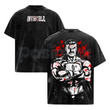 Omni-Man Invincible Anime T-Shirt – Vintage Washed Viltrumite Graphic Tee, Lightweight Retro Cotton Hero Streetwear Top