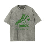 Girls Will Be Girls Oversize Unisex Washed T-Shirt – Trendy Aesthetic Graphic Streetwear Tee