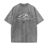 Hellstar Washed T-Shirt – Retro Oversized Heavyweight Cotton Graphic Tee, Vintage Mineral Faded Hip-Hop Streetwear Unisex Top