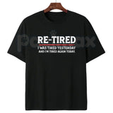 Re-Tired Lazy Retirement Shirt – Funny Pun Retiree Hoodie & Sarcastic Relaxing Gift Sweatshirt