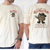 Ella Fella Club Cowboy Whiskey T-Shirt – Retro Western Country Concert Graphic Tee
