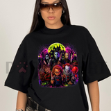"Classic Horror Slasher Legends" Spooky Season Graphic Apparel