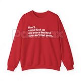 Protect My Peace Sweatshirt | Set Boundaries Mental Health Crewneck | Assertive Self-Care Jumper | Tranquility Statement Top