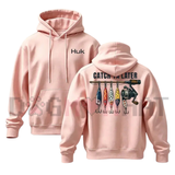 Classic Vintage American Fishing" Streetwear Graphic Hoodie